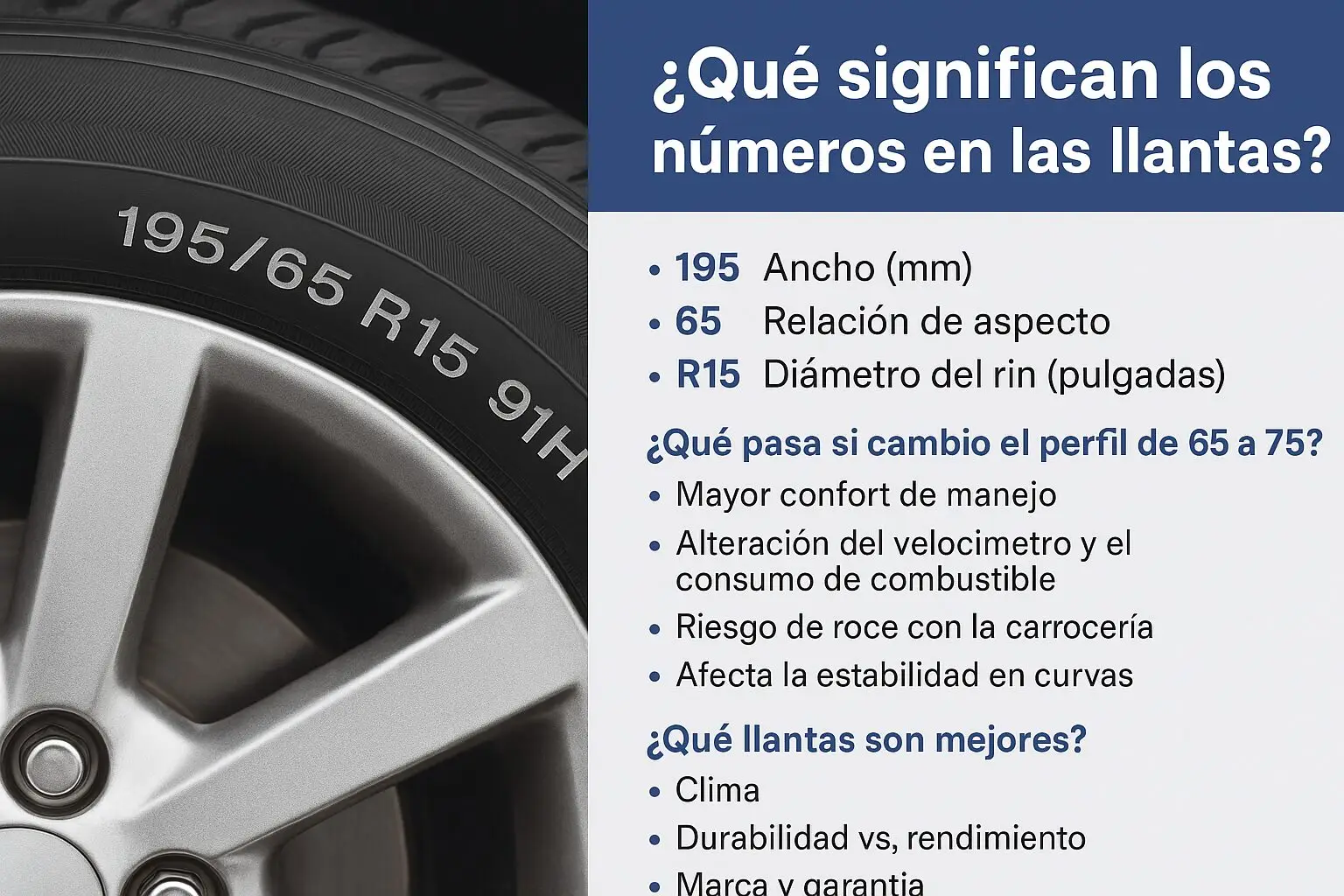 Qué significan los números en las llantas